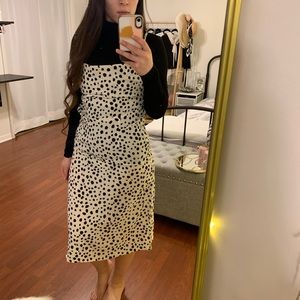 Cowl Neck And Back Slip Midi Dress